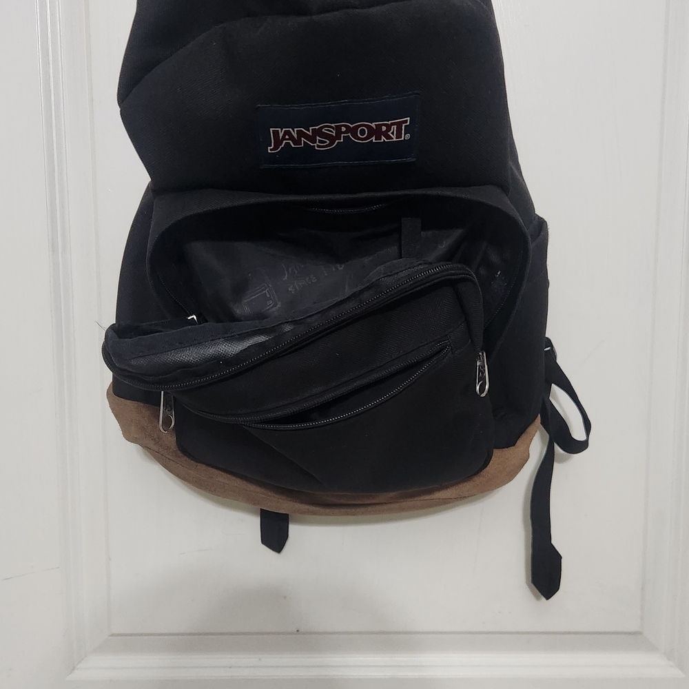 JanSport Black and Brown Men's Backpack